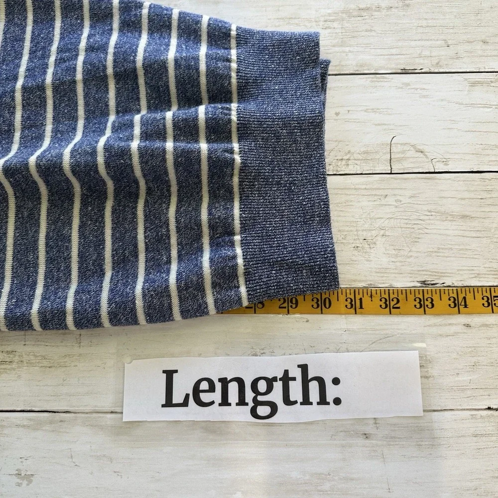 PETER MILLAR‎ Crown Cool 1/4 Quarter Zip Sweater Wool Linen XL Blue Striped Golf